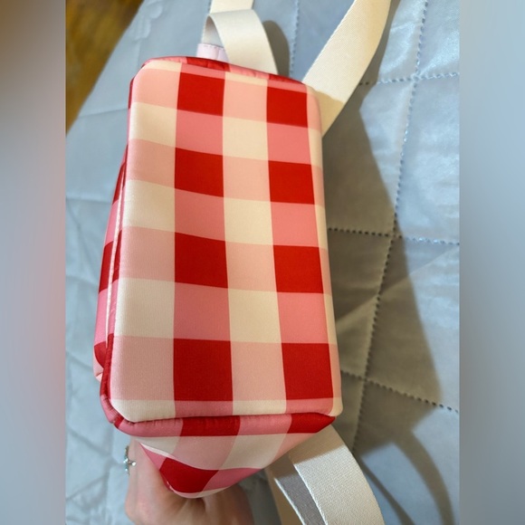 kate spade Red and Pink Checkered Kids Backpack - Picture 5 of 10